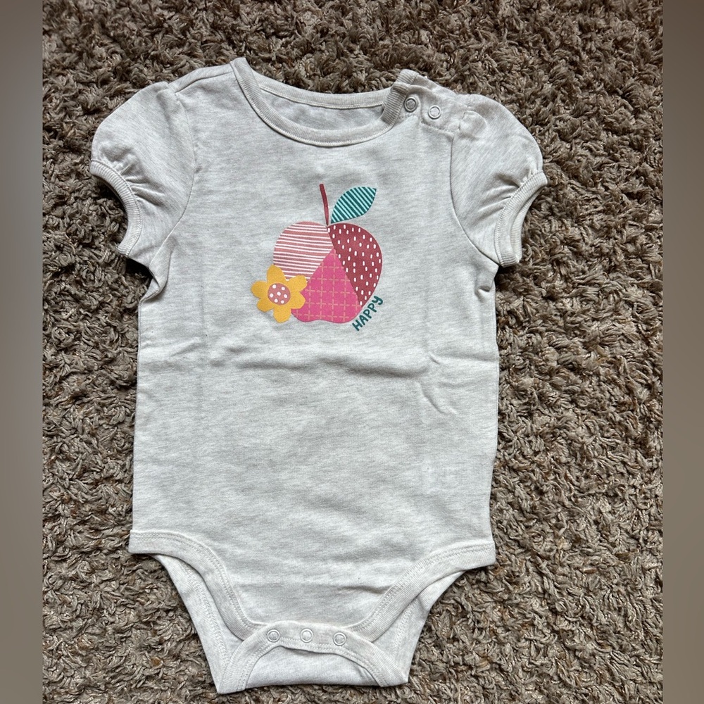 NWT Girl’s Garanimals Onesie; 12 mos